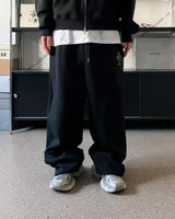 CN leopard patch training pants