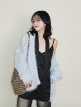 Featheryan Rouge Long Angora Cardigan