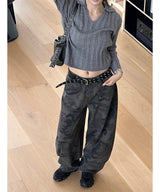 [F/W] Cable v neck kara crop knit(4color)