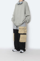 Sweat Coloring String Cargo Pants