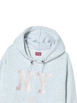 NY FLAG HOODIE HEATHER GREY