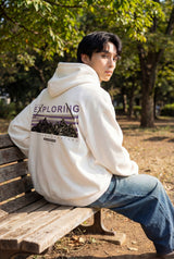 Never Stop Exploring パープルヘビーウェイトピケフーディー 420g
