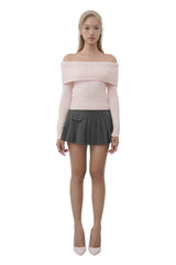 Canelé fake pocket skirt, Black