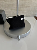Terry flat pouch - black , S size