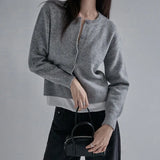 [Paroti] Round-Button Long-Sleeve Cardigan - 5 Colors