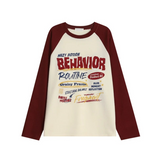 Rael Nagrang color matching point loose fit knit long sleeve