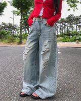 ベッキーラフダメージデニムパンツ