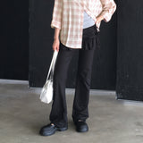 Pinshu Currot Flared String Skirt Bootscut Pantskirt Pants