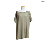 (3color) Sheer Stripe Loose Fit Soft Short Sleeve Tee