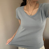 Fluffy Modal. スパンデックス半袖Tシャツ