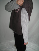 Look Striped Layered Long Sleeve T-Shirt (3 Colors)