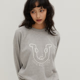 R Crew Sweatshirts Melange Gray