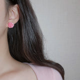 [Hearts2Hearts Ana Piercing] Petit Rose Cabochon Piercing - Pink
