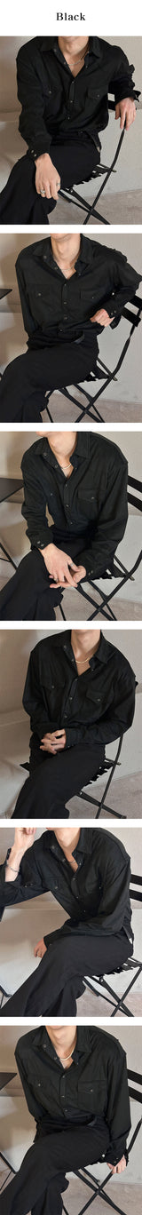 [S/F] Suede western pocket shirts(2color)
