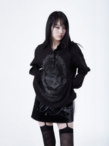 JACQUARD LEATHER COLLAR SHIRTS [BLACK]