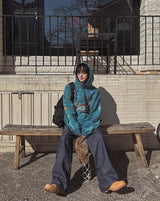 Bird Print Overfit Hoodie