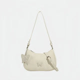 Butterfly Wappen Patch Faux Leather Shoulder Bag