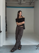 loopy pocket cargo nylon pants