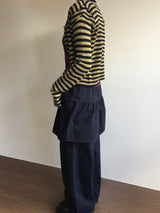 Wavy flare skirt pants (3color)