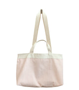 stripe reversible bag - candy pink