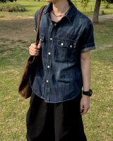 Weron Regular Denim Short Sleeve Shirt