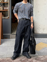 French stripe long-sleeved t-shirt
