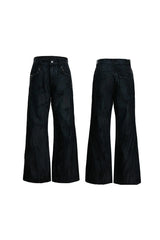 Waxed Black Studded Jeans