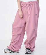 SIDE RIVET THUNDER LOGO PARACHUTE SWEAT PANTS