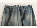 Teen Zanstripe washing denim wide pants [Long & Short]