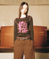 W ROSE LS TEE BLACK(CV2EFFT555A)