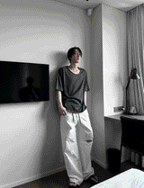ビンテージダメージホワイトパンツ