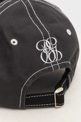 Vintage Scratched Washing  Two-tone Cap Black
