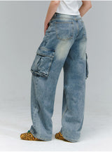 BTB : BLANK POCKET CARGO JEANS [BLUE CORE]