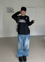 Aensseo ベルベットトラックオーバーTシャツ