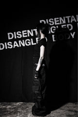 COATED FLARED CARGO PANTS (UNISEX) (MADE)