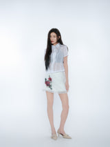 ROSE LAYERED SKIRT [IVORY]