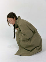 Vintage Safari Puffer Jacket (Khaki)