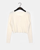Halve Twisted Round Knit Cardigan