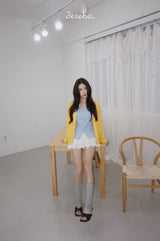 yellow wool lovely long-sleeved cardigan