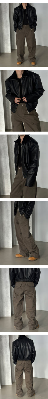 [F/W] Crack fur leather jacket(2color)