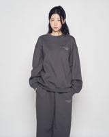 25FW BASIC LOGO NAPPING SWEATSHIRT CHARCOAL