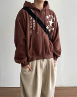 スコープクロップドフリースフーディジップアップ