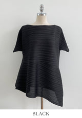 Lubat Unbalanced Pleated Blouse