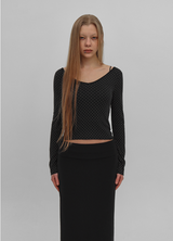 [MADE] Sevenni Dot V-neck Long Sleeve T-shirt