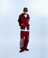 UNDEFEATED HOOD ZIP-UP (BURGUNDY)