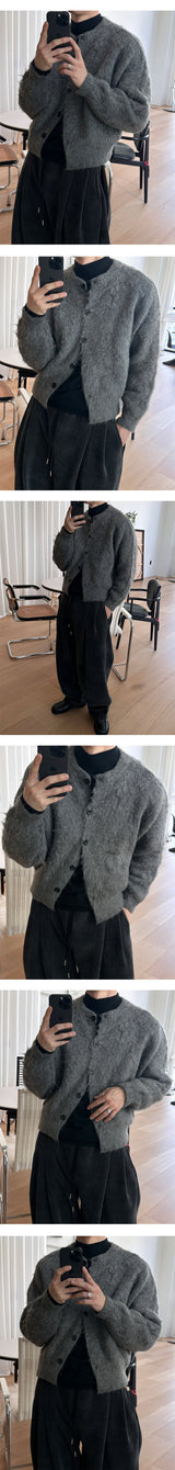 [Unisex] Angora crop cardigan(2color)