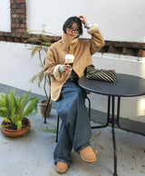 Deez Back Pocket Washed Denim Balloon Pants