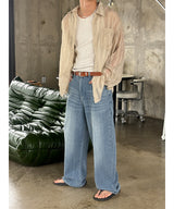 [Unisex] Summer check linen shirts(2color)