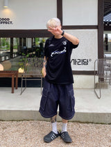 ステッチバミューダカーゴデニム