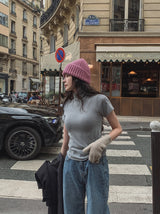 [U-BASIC] Say Angora Brushed Turtleneck S/S